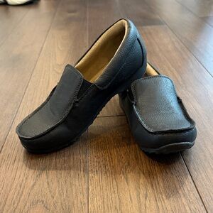 Children’s Place Black Leather Loafers Boys Size 3